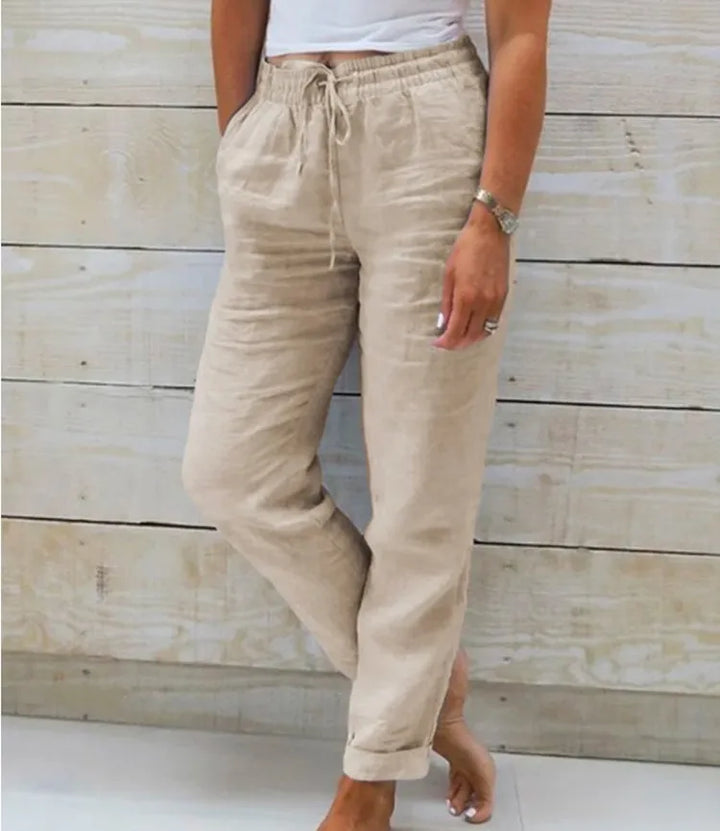 Aveline | Breezy Cotton-Linen Trousers