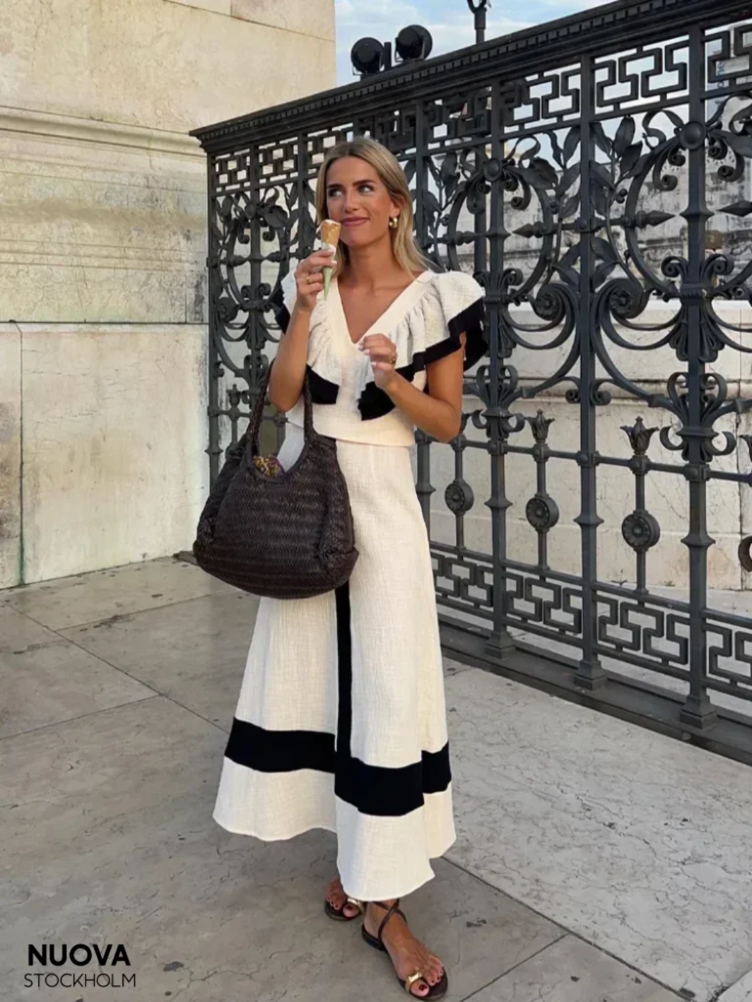 Elegant Maya - Chic Two-Piece Ensemble