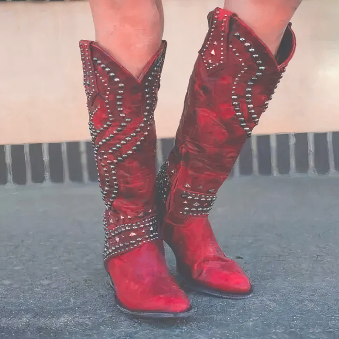 Monroe | Stylish Western Knee-High Boots