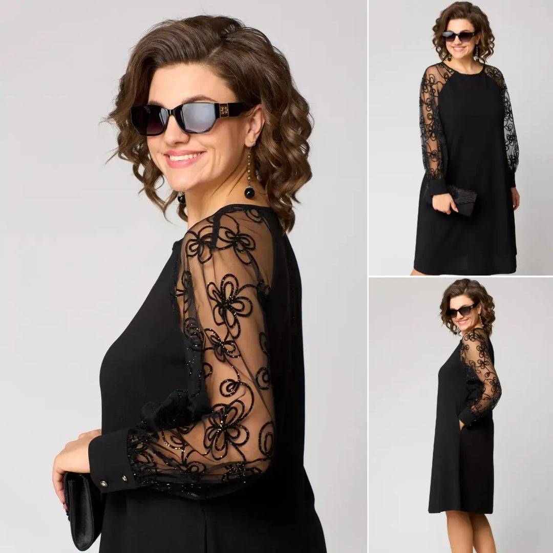 Lidia™ | Timeless Lace Sleeve Dress