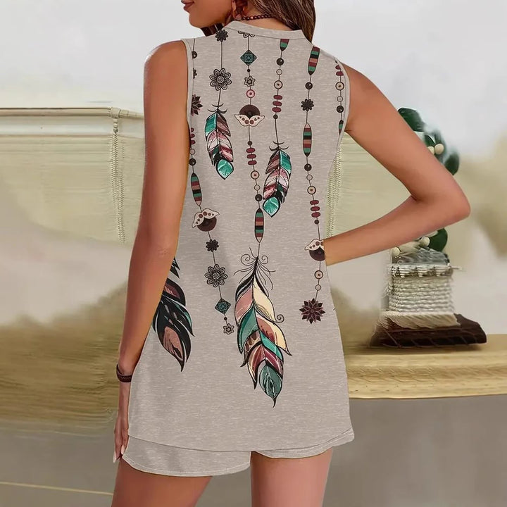 Vilma - Chic Bohemian Feather Lounge Ensemble